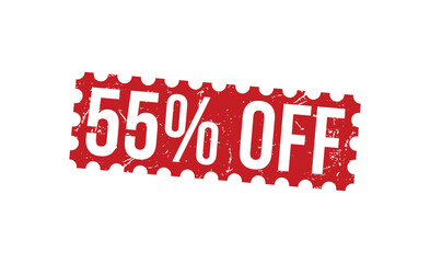 Fototapeta premium 55% Off rubber Red Rubber grunge Stamp vector design.