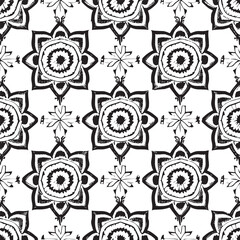 flower design black and white