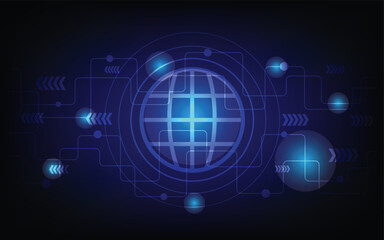 Connection concept. Global network connection World  abstract technology background global business innovation concept.