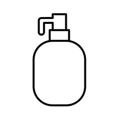 Cute cream lotion outline icon	