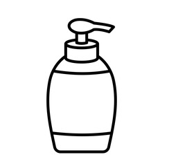 Cute cream lotion outline icon	