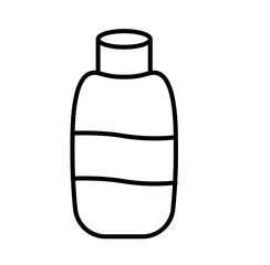 Cute cream lotion outline icon	