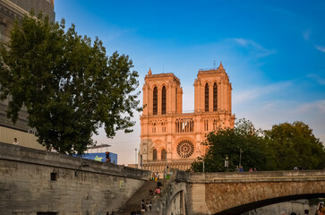 Different angles of Notre-Dame de Paris - France.