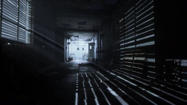 hospital ruins in an abandoned building