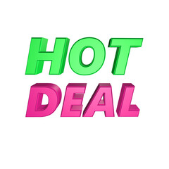 Hot Deal 3d rendering png for advertising