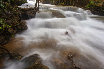 Huai Mae Khamin waterfall, Kanchanaburi, Thailand