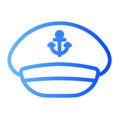 captain hat gradient icon