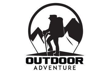 Hiking t-shirt design, Outdoor adventure t-shirt design, Mountain hiking t-shirt design, Adventure-themed t-shirt design,