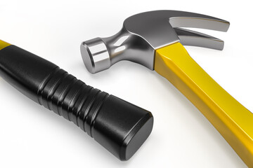 Carpentry hammer isolated on white background - 3D render