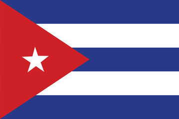 Cuba flag. lag of Cuba in design shape