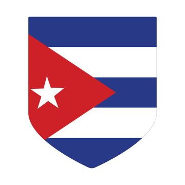 Cuba flag. lag of Cuba in design shape