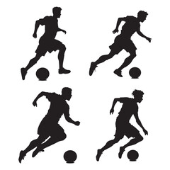 football players silhouettes
