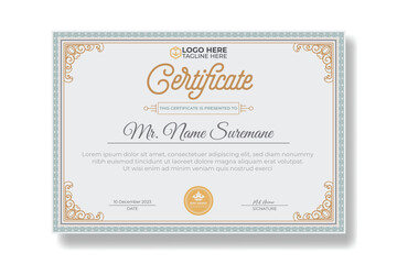 Modern Design Certificate. Certificate template awards diploma background vector modern design simple elegant and luxurious elegant