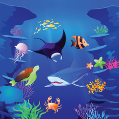 Free vector gradient world oceans day instagram post