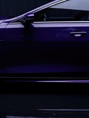 Obraz premium Stylish car. Modern abstract minimal poster, social media banner. Background minimalism art design. cover for cards, flyers, advertising brochures. generative ai