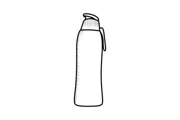 tumbler bottle zero waste line art illustration