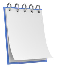 Empty note paper. 3D illustration.