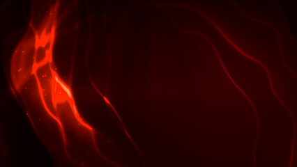 nice crimson agleam curved forms backdrop - abstract 3D illustration