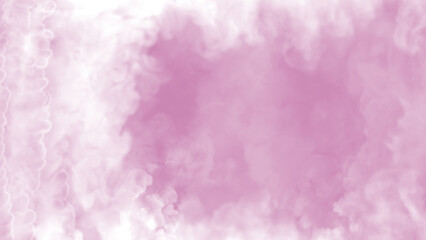 Side pink smoke or clouds fashion frame for content - abstract 3D illustration