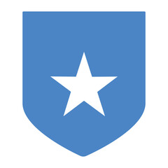 Flag of Somalia. Somalian flag in design shape