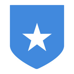 Flag of Somalia. Somalian flag in design shape