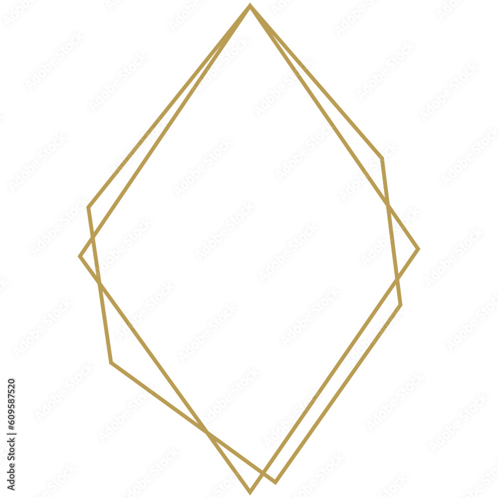 Wall mural geometric frame outline