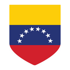 Flag of Venezuela. Venezuela flag in design shape. 