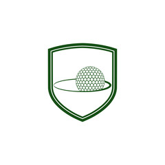 Golf shield icon isolated on transparent background