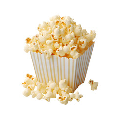 Cinema Popcorn, image without background, suitable for advertising banners, image generated by Ai