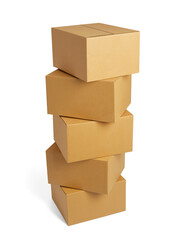 box package delivery cardboard carton packaging isolated shipping gift container brown send transport moving house relocation