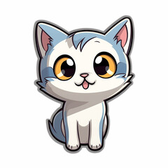 sticker imagecat,logo cat,cute cat cartoon.