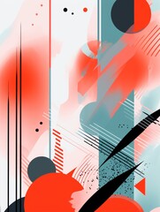 Modern abstract minimal poster, social media banner. Background minimalism art design. cover for cards, flyers, advertising brochures. generative ai