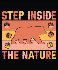 STEP INSIDE THE NATURE ,Camping Nature Svg file