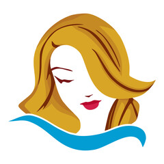 Woman face beauty salon cosmetics logo template 2