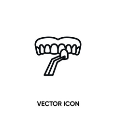 Dental veneer vector icon . Modern, simple flat vector illustration for website or mobile app. Tooth symbol, logo illustration. Pixel perfect vector graphics	