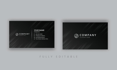 Minimal Business Card. Business card template design. Modern black and white business card design.