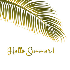 Hello Summer Design Element for Greeting Cards and Labels, Template. stock illustration
