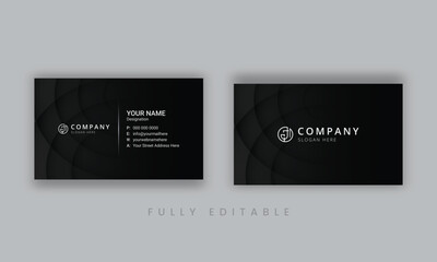 Minimal Business Card. Business card template design. Modern black and white business card design.