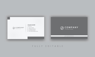 Minimal Business Card. Business card template design. Modern black and white business card design.