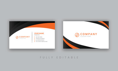Creative and modern business card template. Minimal Business Card. Business card template design