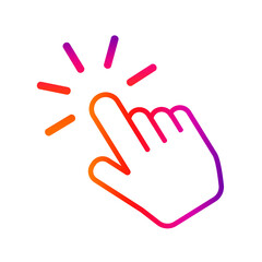 illustration finger hand cursor icon for click symbol instagram