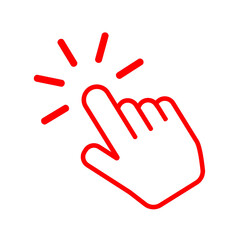 illustration finger hand cursor icon for click symbol youtube