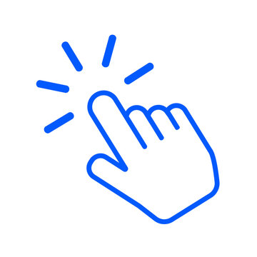 illustration finger hand cursor icon for click symbol facebook