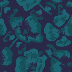 Green Abstract Floral Seamless Pattern Design