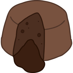 chocolate cake hand draw