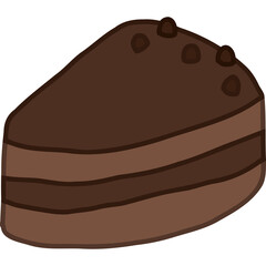 chocolate cake hand draw