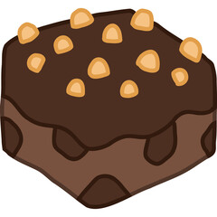 chocolate cake hand draw