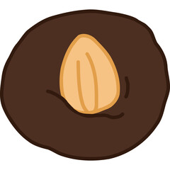 chocolate chip cookie hand draw