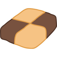 chocolate chip cookie hand draw