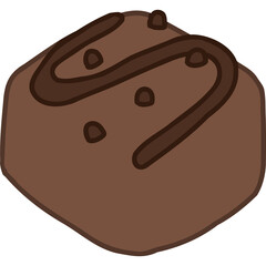 chocolate dessert hand draw